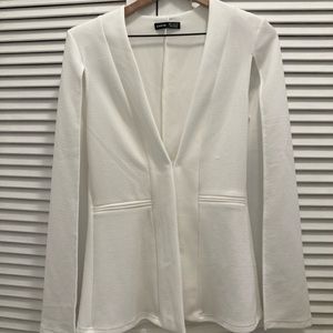 Cape blazer size medium white with eye hook closure